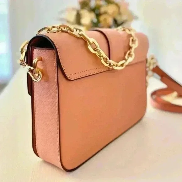 Michael Kors Carmen Medium Monogram Flap Crossbody leather sherbert - Picture 11 of 11